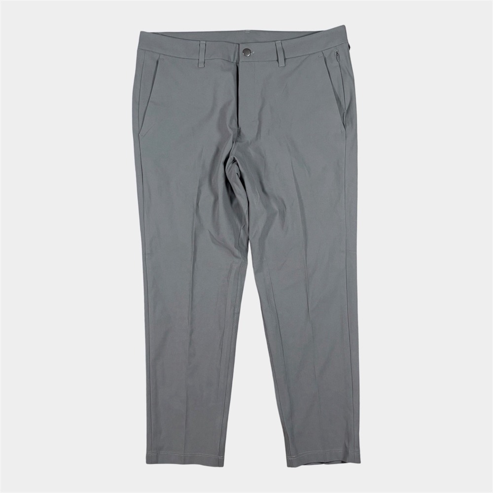 Lululemon Commission Slim Fit Chino Pant Mens 36x27 Gray LM5AF1S Performance EUC